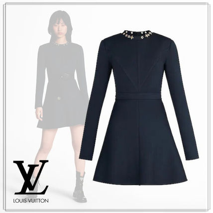 Louis Vuitton 2020 SS Short Monogram Casual Style A line Wool Long Sleeves Plain 1A605Q 