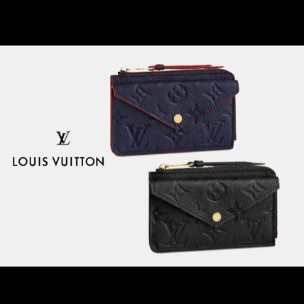 Louis Vuitton MONOGRAM EMPREINTE Monogram Leather Long Wallet Logo Card Holders 