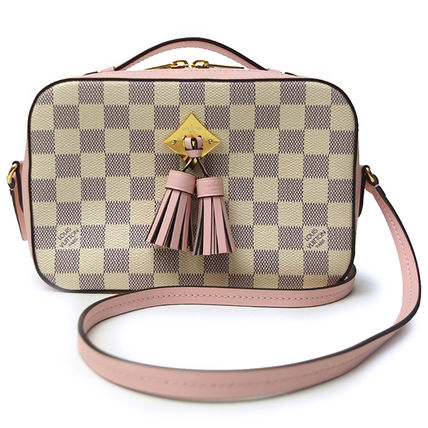 Louis Vuitton Other Plaid Patterns Tassel Bi color Leather Elegant Style 