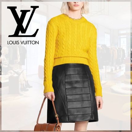 Louis Vuitton Crew Neck Cashmere Long Sleeves Cashmere 