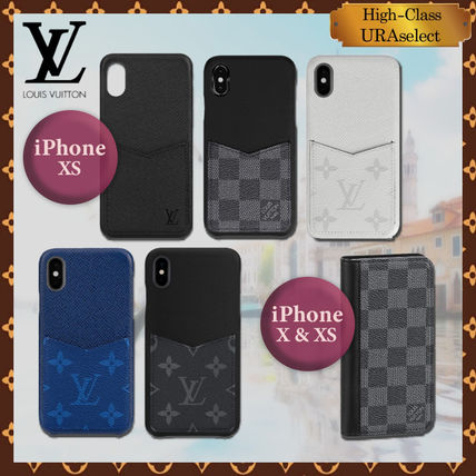 Louis Vuitton Monogram Unisex Leather iPhone X iPhone XS Logo