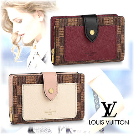 Louis Vuitton 2020 21AW Leather Folding Wallet Small Wallet Logo Folding Wallets N60380 N60381 