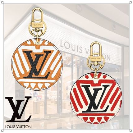 Louis Vuitton Monogram Leather Logo Keychains  Bag Charms M69723 M69722 