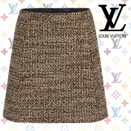 Louis Vuitton 2020 21AW Short Wool Silk Nylon Blended Fabrics Elegant Style Skirts 1A83YQ 