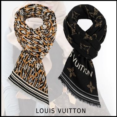 Louis Vuitton MONOGRAM 2019 20AW 2019 20AW MONOGRAM GIANT JUNGLE STOLE noir beige stole M73645 M73644 