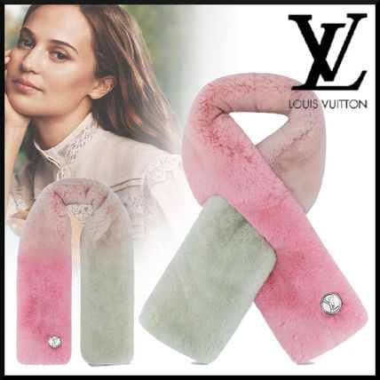 Louis Vuitton Knit  Fur Scarves M74059 