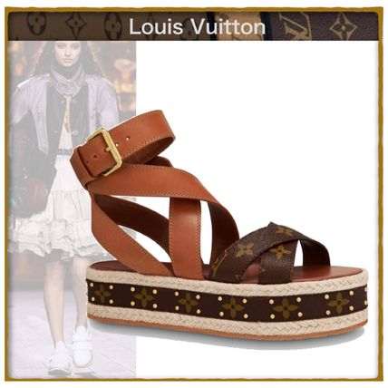 Louis Vuitton 2020 SS Monogram Unisex Sandals 1A64GU 