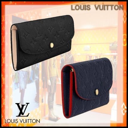 Louis Vuitton MONOGRAM Monogram Plain Leather Logo Long Wallets M62369 