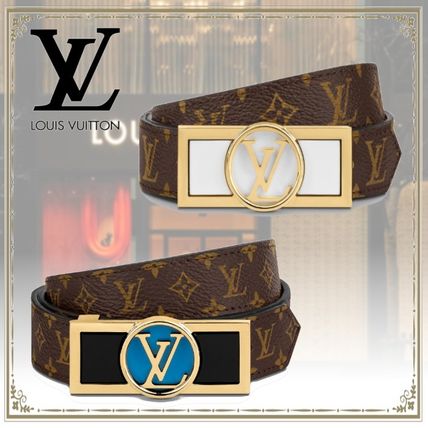 Louis Vuitton 2020 SS Monogram Leather Elegant Style Belts 