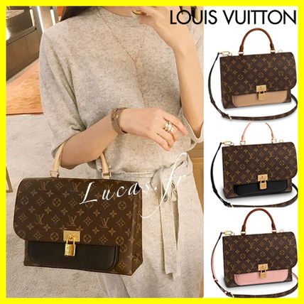 Louis Vuitton MARIGNAN Monogram Canvas 2WAY Crossbody Logo Handbags 