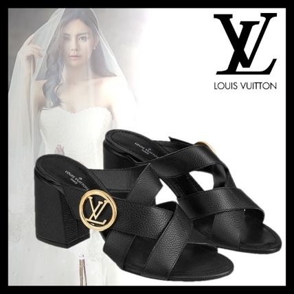 Louis Vuitton Monogram Open Toe Casual Style Blended Fabrics Bi color 