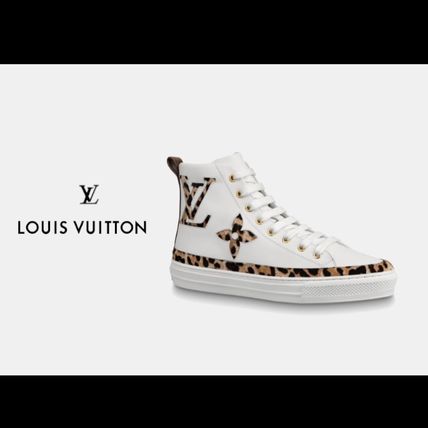 Louis Vuitton MONOGRAM Monogram Leopard Patterns Rubber Sole Casual Style 