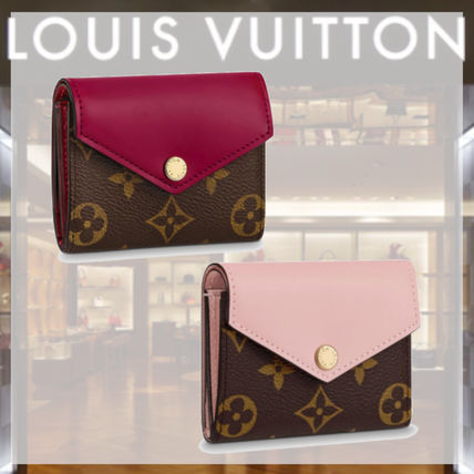 Louis Vuitton MONOGRAM 2019 20AW Monogram Canvas Bi color Leather Folding Wallet Small Wallet M62933 M62932 