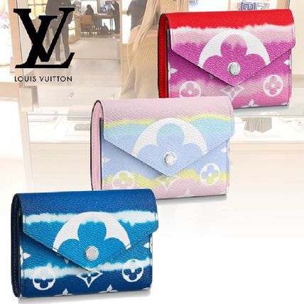 Louis Vuitton 2020 SS Monogram Leather Folding Wallet Logo Folding Wallets M69112 M69113 M68842 