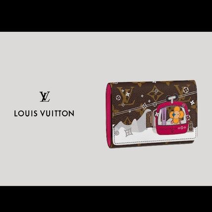 Louis Vuitton MONOGRAM 2020 Cruise Monogram Canvas Leather Folding Wallet Logo Folding Wallets 