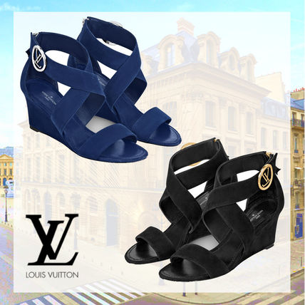 Louis Vuitton 2020 SS Casual Style Leather Party Style Mules Logo Sandals 1A5OZO 1A5OZ9 