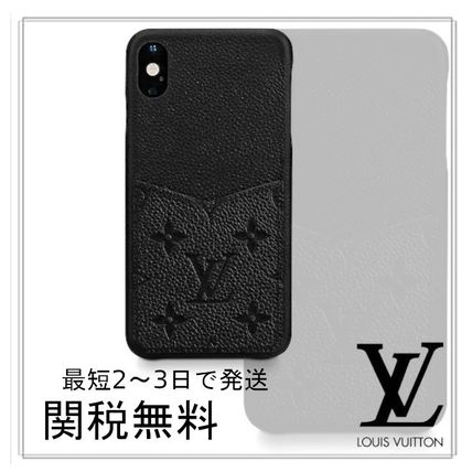 Louis Vuitton 2020 21AW Monogram Leather iPhone XS Max Smart Phone Cases 
