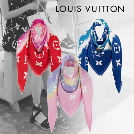 Louis Vuitton 2020 SS Monogram Casual Style Unisex Wool Silk Tie dye Elegant Style 