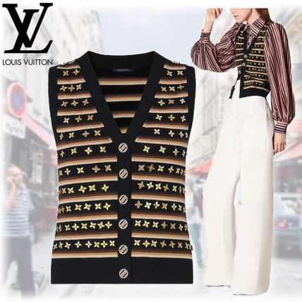 Louis Vuitton MONOGRAM Sleeveless Cardigan Vest 1A7T2X 