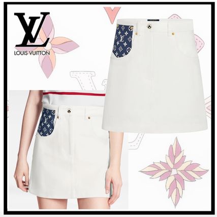 Louis Vuitton 2020 SS Pencil Skirts Short Monogram Street Style Cotton Logo