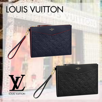 Louis Vuitton MONOGRAM EMPREINTE 2020 SS Leather Logo Clutches M68705 M68706 
