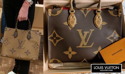 Louis Vuitton Monogram Unisex Leather Logo Totes M45321 