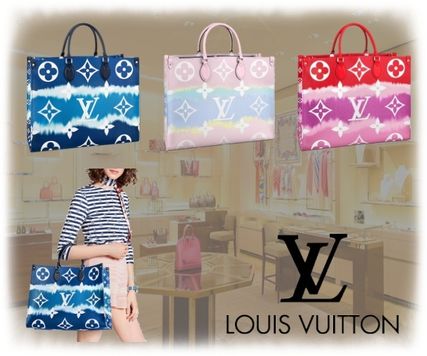 Louis Vuitton MONOGRAM 2020 SS Monogram Unisex Blended Fabrics A4 2WAY Leather Logo Totes 