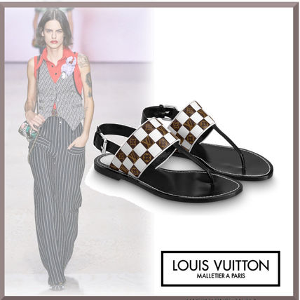 Louis Vuitton DAMIER 2020 SS Matchmake Flat Thong Sandal 1A67CA 1A67C9 1A67C8 1A67C5 1A67C7 