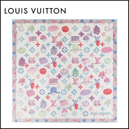 Louis Vuitton MONOGRAM 2020 21AW Stripes Flower Patterns Monogram Casual Style Silk M76423 