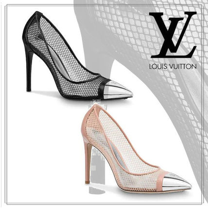 Louis Vuitton 2020 21AW Plain Pin Heels Elegant Style Logo Stiletto Pumps  Mules 