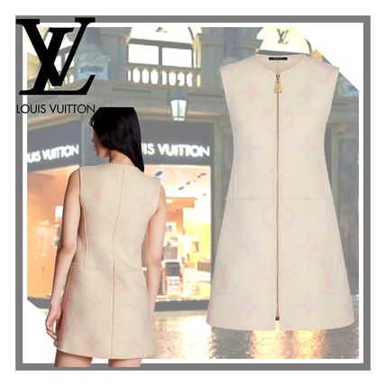 Louis Vuitton MONOGRAM 2020 Cruise Sleeveless A Line Dress 1A615K 