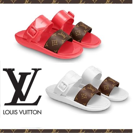 Louis Vuitton MONOGRAM 2020 SS Leather Logo Sandals 1A66XR 