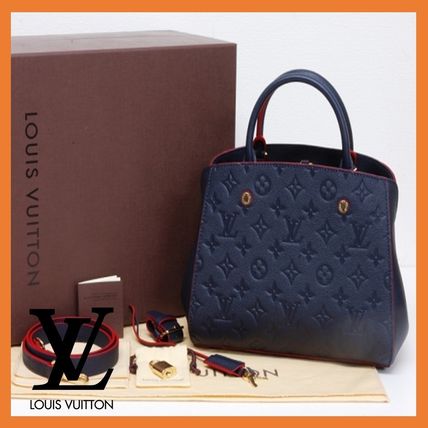 Louis Vuitton MONTAIGNE 2020 SS Monogram 2WAY Plain Leather Elegant Style Crossbody Handbags M42747 