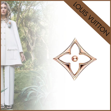 Louis Vuitton Flower 18K Gold Earrings 