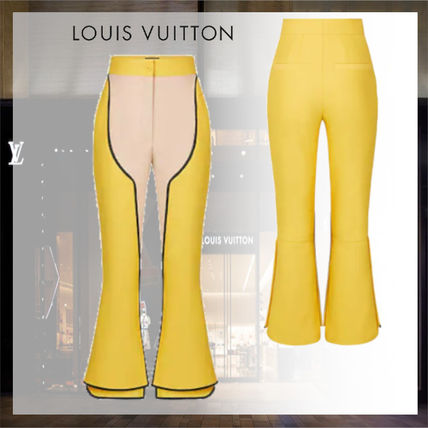 Louis Vuitton 2020 SS Casual Style Wool Silk Bi color Long Elegant Style Bottoms 1A7TJU 