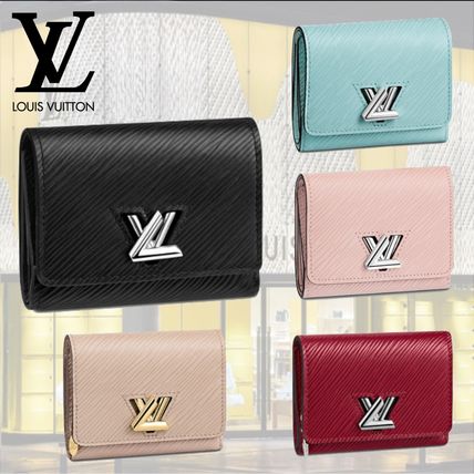 Louis Vuitton TWIST 2020 21AW Leather Folding Wallet Small Wallet Logo Folding Wallets