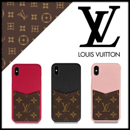 Louis Vuitton 2020 21AW Monogram Leather iPhone XS Max Smart Phone Cases M68897 M68895 M68896 