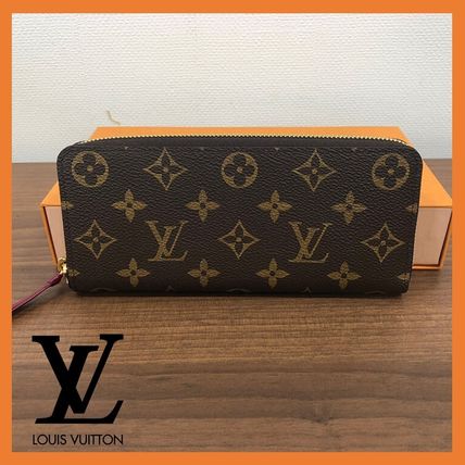 Louis Vuitton CLEMENCE 2020 SS Monogram Leather Long Wallet Logo Long Wallets M60742 