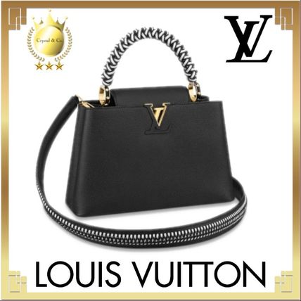 Louis Vuitton CAPUCINES 2019 SS Casual Style Calfskin Blended Fabrics 2WAY Bi color Plain 