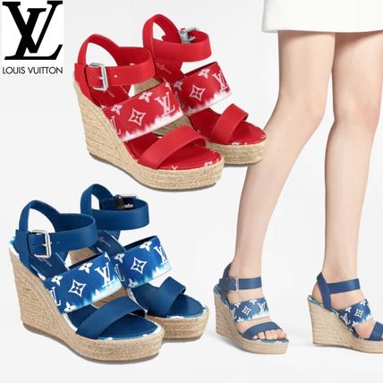 Louis Vuitton MONOGRAM 2020 SS Lv Escale Starboard Wedge Sandal 1A7U4E 1A7U3Z 