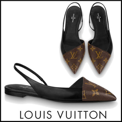 Louis Vuitton MONOGRAM Cherie Flat Slingback Ballerina 1A87GR 