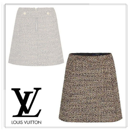 Louis Vuitton 2020 21AW Short Wool Silk Tweed Skirts 