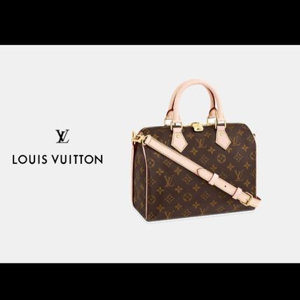 Louis Vuitton SPEEDY Monogram Casual Style Canvas Crossbody Handbags 