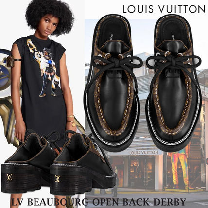 Louis Vuitton MONOGRAM 2020 SS Monogram Platform Round Toe Casual Style Leather 