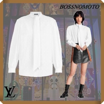 Louis Vuitton MONOGRAM 2020 Cruise Blouse With Lavaliere Collar 1A604W 