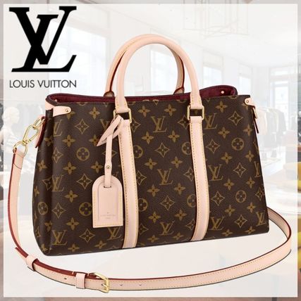 Louis Vuitton Monogram Casual Style Calfskin 2WAY Leather Office Style 