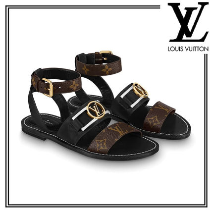 Louis Vuitton MONOGRAM 2020 SS Monogram Open Toe Casual Style Leather Elegant Style Logo 1A677Z 