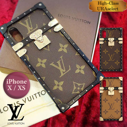 Louis Vuitton 2018 SS Monogram Unisex iPhone X iPhone XS Logo Smart Phone Cases M62619 M62618 