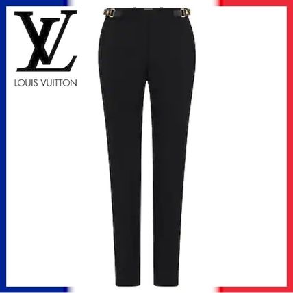 Louis Vuitton 2020 21AW Casual Style Wool Plain Leather Long Elegant Style Logo 