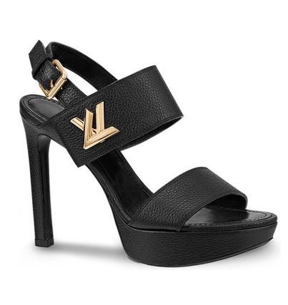 Louis Vuitton 2020 21AW Plain Leather Heeled Sandals 
